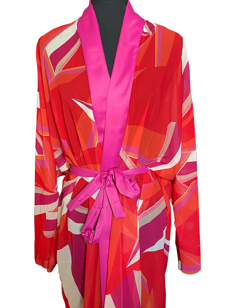 Kimono - Red / Multi - De Angelis Clothing