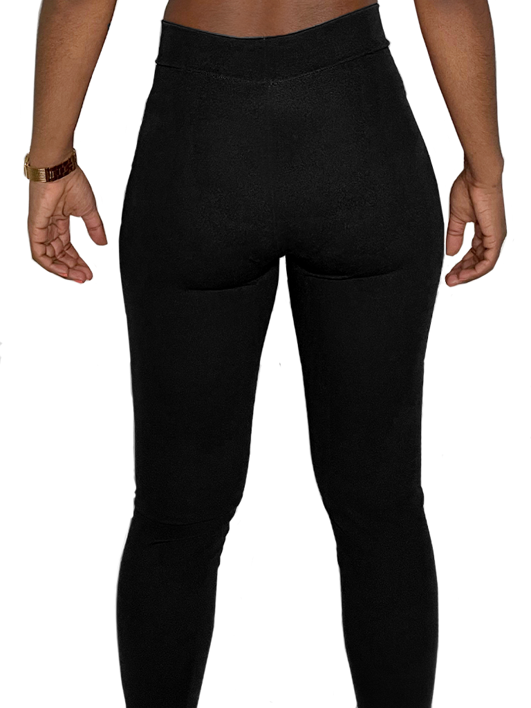 High Waist Leggings - Black - De Angelis Clothing