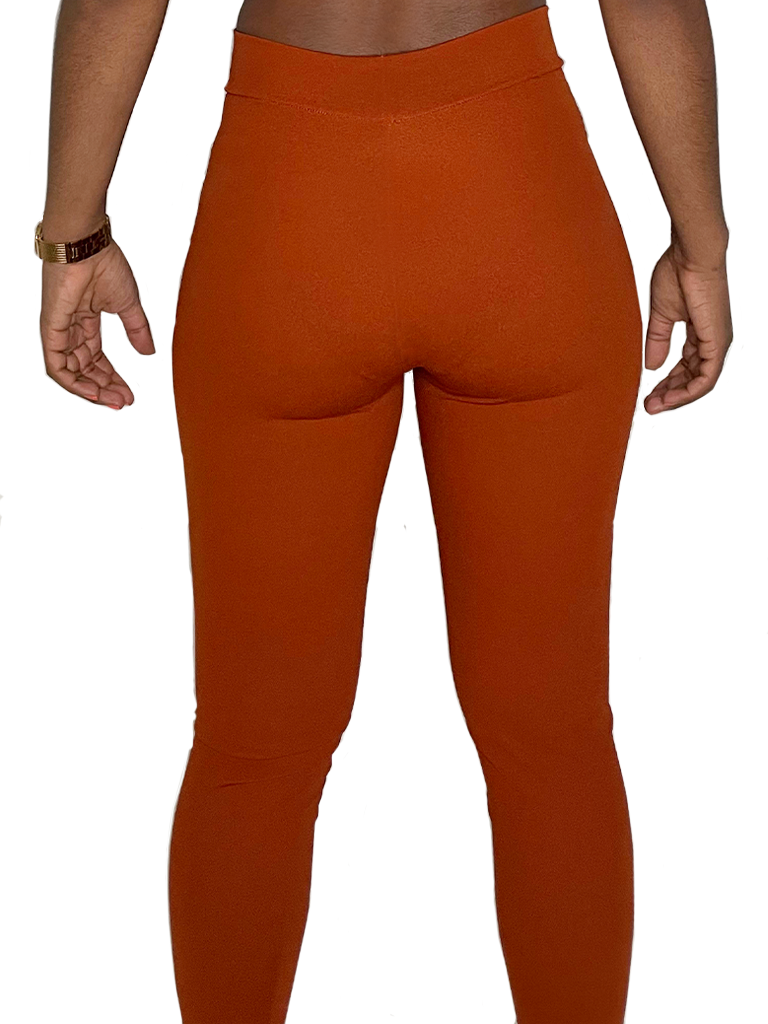Ladies Rust Orange Cotton Lycra Legging, Casual Wear at Rs 165 in